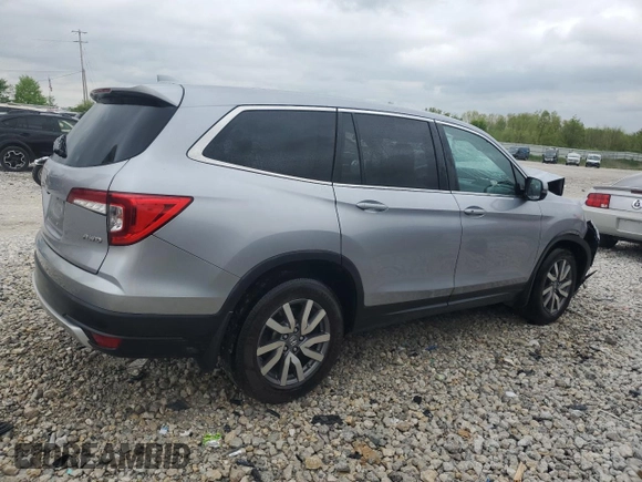 2019 Honda Pilot EX-L with VIN 5FNYF6H55KB049302, listed as a Copart auction lot 56632135 with Not provided miles and Salvage title. Bid and sale history available at DreamBid. Image 3.