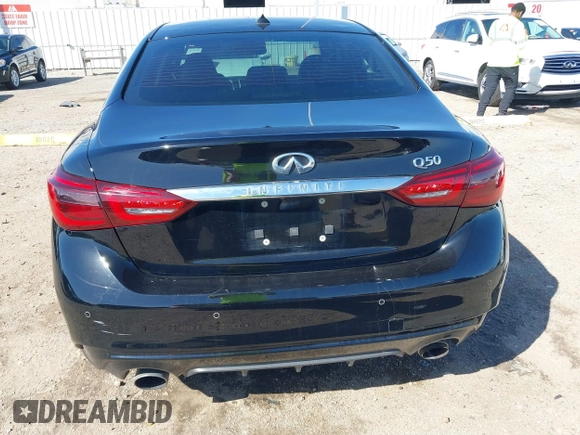 2021 Infiniti Q50 3.0t LUXE with VIN JN1EV7BP8MM700070, listed as a IAAI auction lot 41713519 with 75,333 mi miles. Bid and sale history available at carsss.com. Image 17.