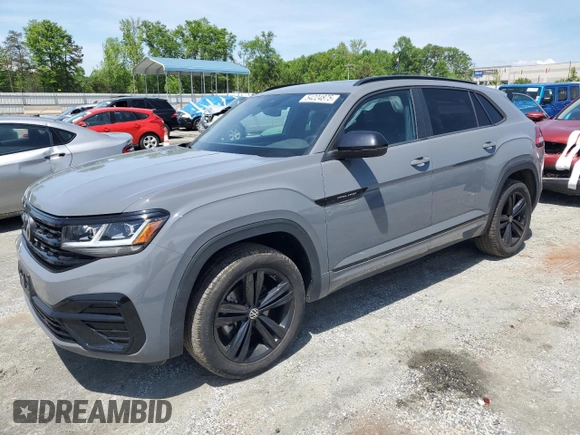 2023 Volkswagen Atlas 2.0T SEL R-Line Black z VIN 1V2SC2CA4PC211886, wystawiony jako Copart lot #54224875 z przebiegiem 23 819 mil mil oraz Szkoda całkowita • Salvage title. Historia ofert i sprzedaży dostępna na DreamBid. Obrazek 1.