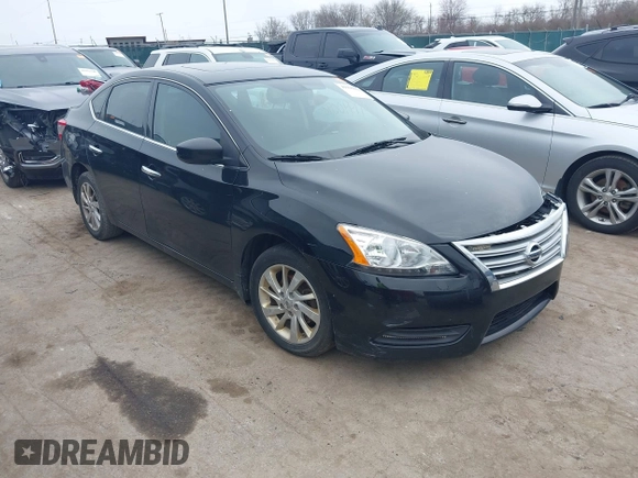 2015 Nissan Sentra S with VIN 3N1AB7AP5FY334268, listed as a IAAI auction lot 41990092 with 168,606 mi miles. Bid and sale history available at carsss.com. Image 1.
