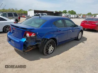 2012 Dodge Avenger SE with VIN 1C3CDZAB6CN200611, listed as a IAAI auction lot 41983441 with 184,464 mi miles. Bid and sale history available at carsss.com. Image 4.