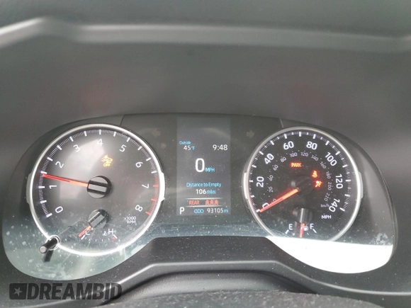2019 Toyota RAV4 LE with VIN 2T3F1RFV0KW007186, listed as a Copart auction lot 51501435 with 93,105 mi miles and Salvage Title. Bid and sale history available at DreamBid. Image 9.