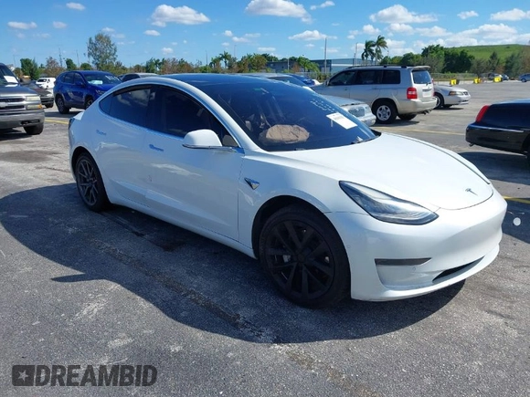 2020 Tesla Model 3 Standard Range Plus with VIN 5YJ3E1EA8LF783631, listed as a IAAI auction lot 40696383 with 78,889 mi miles. Bid and sale history available at carsss.com. Image 1.
