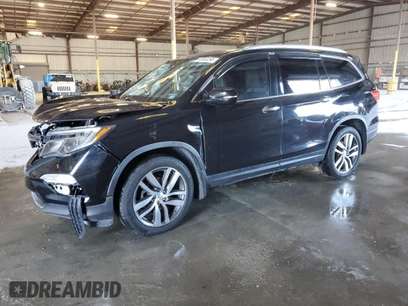 2016 Honda Pilot Elite with VIN 5FNYF6H06GB115707, listed as a Copart auction lot 45553295 with 0 mi miles and Salvage Title. Bid and sale history available at carsss.com. Image 1.