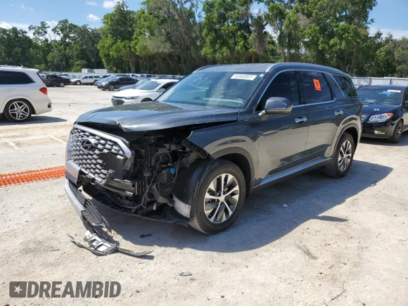 2022 Hyundai Palisade SEL z VIN KM8R24HE2NU472785, wystawiony jako Copart lot #53363865 z przebiegiem 46 150 mil mil oraz Szkoda całkowita • Salvage title. Historia ofert i sprzedaży dostępna na DreamBid. Obrazek 1.