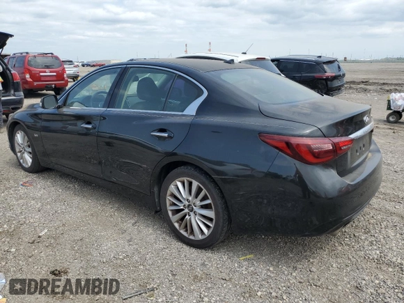 2020 Infiniti Q50 Luxe with VIN JN1EV7AP5LM200335, listed as a Copart auction lot 53086135 with 105,328 mi miles and Clean Title. Bid and sale history available at DreamBid. Image 2.
