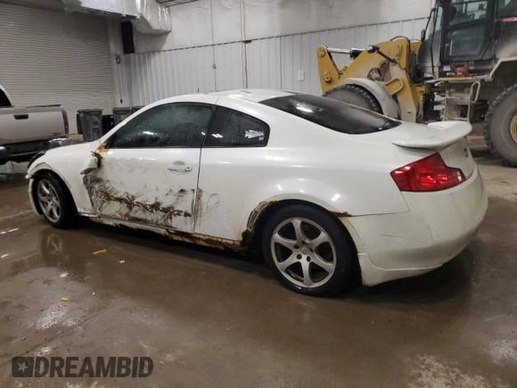 2005 Infiniti G35 Coupe with VIN JNKCV54EX5M407615, listed as a Copart auction lot 84186494 with 0 mi miles and Non Repairable. Bid and sale history available at carsss.com. Image 2.