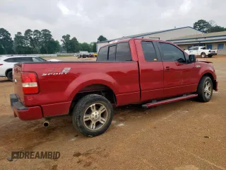 2008 Ford F-150 STX with VIN 1FTRX12W68KD11913, listed as a Copart auction lot 57166435 with 186,576 mi miles and Salvage title. Bid and sale history available at DreamBid. Image 3.