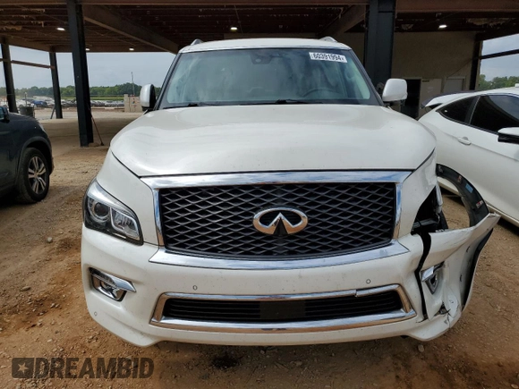 2017 Infiniti QX80 with VIN JN8AZ2NF8H9640603, listed as a Copart auction lot 60391994 with 120,152 mi miles and Salvage Title. Bid and sale history available at carsss.com. Image 5.