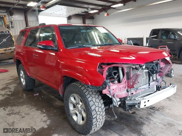 2019 Toyota 4Runner SR5 with VIN JTEBU5JR8K5705475, listed as a IAAI auction lot 41699077 with 110,216 mi miles. Bid and sale history available at carsss.com. Image 1.