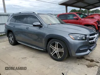 2020 Mercedes-Benz GLS 450 with VIN 4JGFF5KE7LA203783, listed as a Copart auction lot 57837014 with 76,026 mi miles and Salvage Title. Bid and sale history available at DreamBid. Image 4.