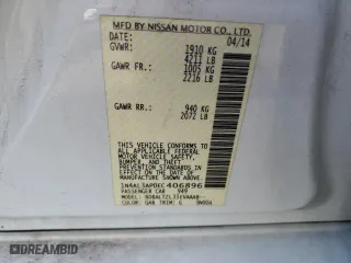 2014 Nissan Altima 2.5 with VIN 1N4AL3AP0EC406896, listed as a Copart auction lot 51445595 with 123,046 mi miles and Clean Title. Bid and sale history available at carsss.com. Image 12.