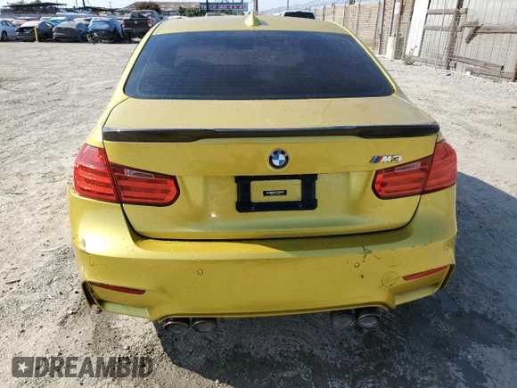 2015 BMW M3 with VIN WBS3C9C59FP803866, listed as a Copart auction lot 59126275 with 115,868 mi miles and Salvage title. Bid and sale history available at DreamBid. Image 6.
