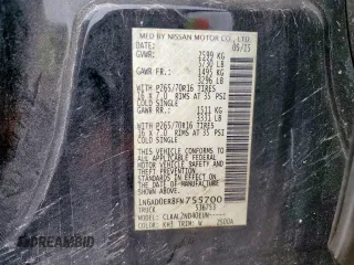 2015 Nissan Frontier SV с VIN 1N6AD0ER8FN755700, выставлен на аукционе Copart как лот 58857225 с пробегом 146 247 миль миль и Списание • Salvage title. История ставок и продаж доступна на DreamBid. Изображение 12.