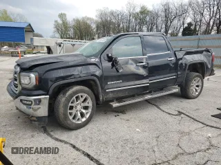 2018 GMC Sierra 1500 SLT z VIN 3GTU2NEC6JG420712, wystawiony jako Copart lot #53262355 z przebiegiem 106 118 mil mil oraz Szkoda całkowita • Salvage title. Historia ofert i sprzedaży dostępna na DreamBid. Obrazek 1.