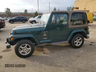 2001 Jeep Wrangler Sahara with VIN 1J4FA59SX1P367130, listed as a Copart auction lot 85755344 with 112,201 mi miles and Clean Title. Bid and sale history available at carsss.com. Image 1.