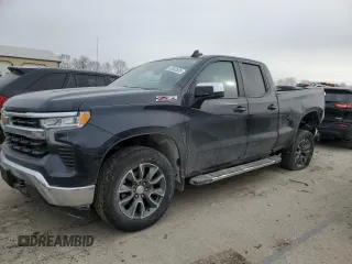 2023 Chevrolet Silverado 1500 LT with VIN 1GCRDDED4PZ314318, listed as a Copart auction lot 42052525 with 27,815 mi miles and Salvage Title. Bid and sale history available at carsss.com. Image 1.