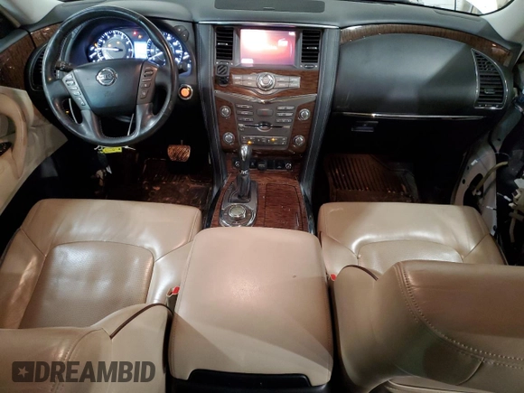 2017 Nissan Armada Platinum with VIN JN8AY2NE1H9707911, listed as a Copart auction lot 46830905 with 131,594 mi miles and Salvage Title. Bid and sale history available at carsss.com. Image 8.