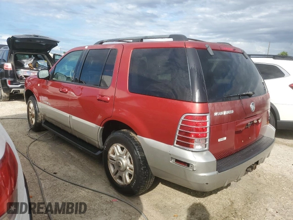2002 Mercury Mountaineer z VIN 4M2ZU66K52UJ34838, wystawiony jako Copart lot #74666154 z przebiegiem 269 269 mil mil oraz Nie do naprawy • Non repairable. Historia ofert i sprzedaży dostępna na DreamBid. Obrazek 2.