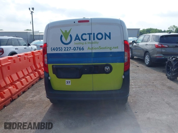 2019 Ram ProMaster City Cargo Tradesman with VIN ZFBHRFABXK6M16958, listed as a IAAI auction lot 42261179 with 82,496 mi miles and . Bid and sale history available at DreamBid. Image 16.