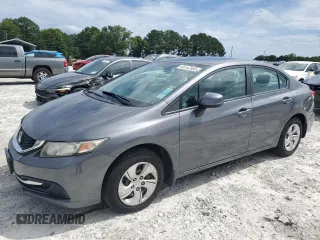 2013 Honda Civic LX with VIN 2HGFB2F58DH509100, listed as a Copart auction lot 60142585 with 154,973 mi miles and Salvage title. Bid and sale history available at DreamBid. Image 1.