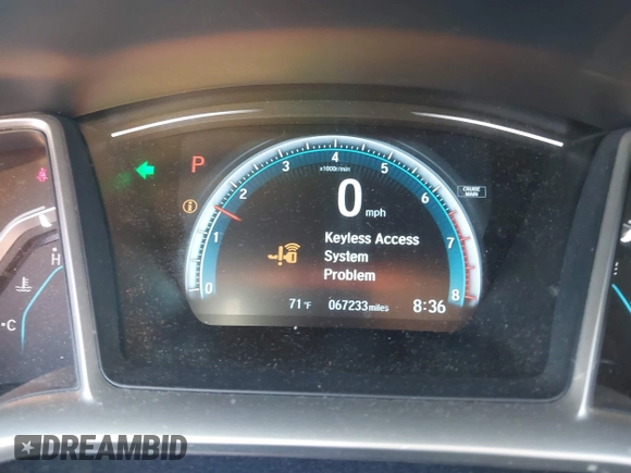 2016 Honda Civic Sedan EX-L with VIN 19XFC1F73GE215112, listed as a IAAI auction lot 42093218 with 67,233 mi miles. Bid and sale history available at carsss.com. Image 7.