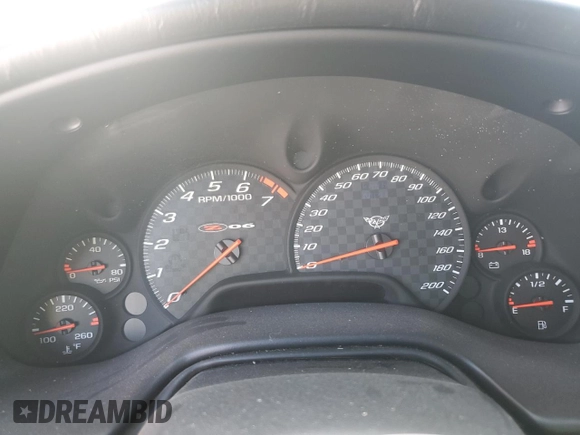 2002 Chevrolet Corvette Z06 with VIN 1G1YY12S625102143, listed as a Copart auction lot 42627185 with Not provided miles and Clean title. Bid and sale history available at DreamBid. Image 9.