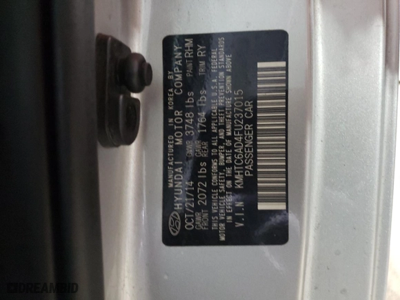 2015 Hyundai Veloster RE:FLEX with VIN KMHTC6AD4FU237015, listed as a Copart auction lot 88879515 with 127,454 mi miles and Salvage Title. Bid and sale history available at carsss.com. Image 14.