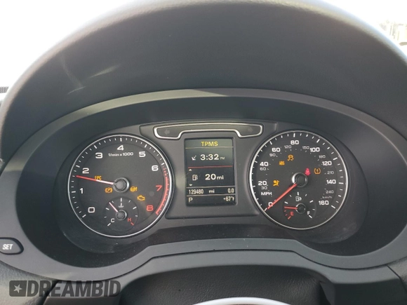 2015 Audi Q3 Premium Plus with VIN WA1EFCFS5FR008916, listed as a Copart auction lot 46449625 with 129,480 mi miles and Salvage title. Bid and sale history available at DreamBid. Image 9.