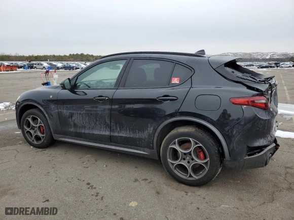 2023 Alfa Romeo Stelvio Ti with VIN ZASPAKBN7P7D54428, listed as a Copart auction lot 43994135 with 0 mi miles and Salvage Title. Bid and sale history available at carsss.com. Image 2.