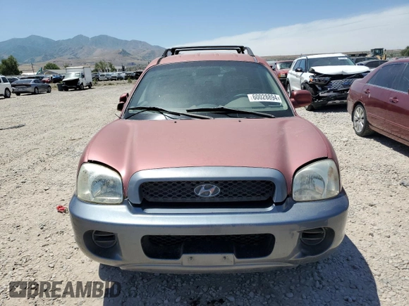 2004 Hyundai Santa Fe with VIN KM8SB12B74U770505, listed as a Copart auction lot 62756304 with 0 mi miles and Salvage Title. Bid and sale history available at carsss.com. Image 5.