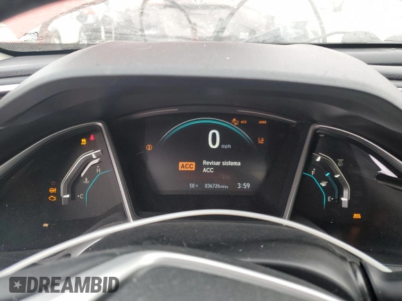 2020 Honda Civic Sedan EX-L with VIN 2HGFC1F73LH680263, listed as a Copart auction lot 46688685 with 36,726 mi miles and Salvage Title. Bid and sale history available at carsss.com. Image 9.