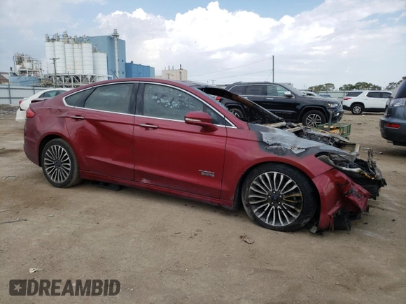 2017 Ford Fusion Titanium with VIN 3FA6P0SU2HR180735, listed as a Copart auction lot 72336794 with Not provided miles and Salvage title. Bid and sale history available at DreamBid. Image 4.