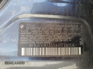 2006 BMW 3 Series 325i with VIN WBAVB13556PT26158, listed as a Copart auction lot 47475865 with 111,582 mi miles and Salvage Title. Bid and sale history available at carsss.com. Image 12.
