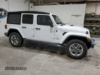 2020 Jeep Wrangler Unlimited Sahara with VIN 1C4HJXEGXLW147507, listed as a Copart auction lot 85898674 with 69,828 mi miles and Clean Title. Bid and sale history available at carsss.com. Image 4.