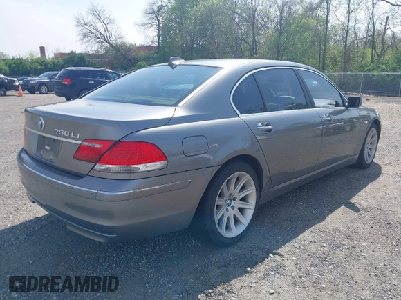 2006 BMW 7 Series 750Li with VIN WBAHN83536DT39909, listed as a IAAI auction lot 42159139 with 107,734 mi miles. Bid and sale history available at carsss.com. Image 4.