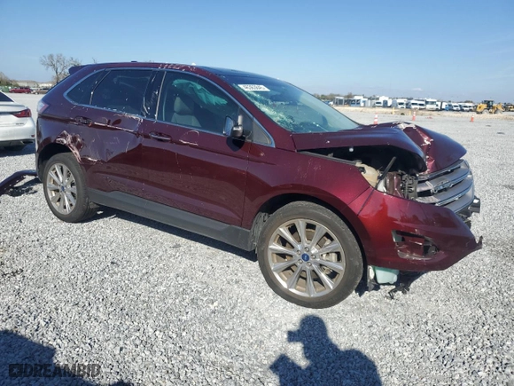 2017 Ford Edge Titanium with VIN 2FMPK3K85HBC59537, listed as a Copart auction lot 46363845 with 24,335 mi miles and Salvage Title. Bid and sale history available at carsss.com. Image 4.