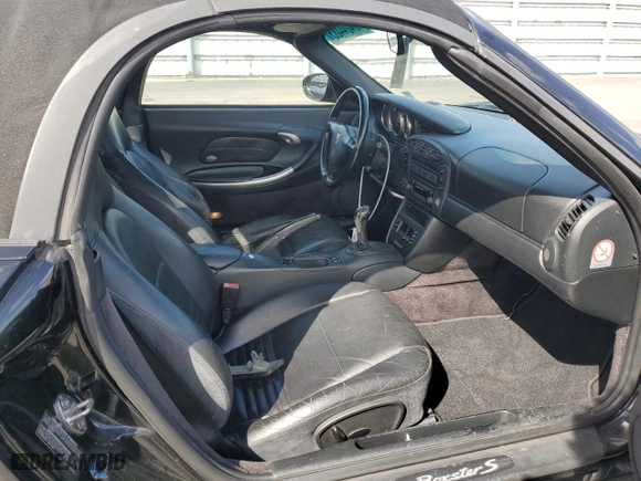 2001 Porsche Boxster S with VIN WP0CB29851U664784, listed as a Copart auction lot 46404485 with 117,816 mi miles and Salvage Title. Bid and sale history available at carsss.com. Image 10.
