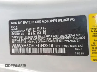 2015 MINI Hardtop with VIN WMWXM5C50FT942819, listed as a Copart auction lot 59783465 with 37,133 mi miles and Clean title. Bid and sale history available at DreamBid. Image 12.