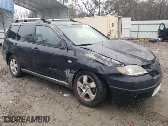 2004 Mitsubishi Outlander SE with VIN JA4LX41F04U057357, listed as a Copart auction lot 45090925 with 260,485 mi miles and Salvage Title. Bid and sale history available at carsss.com. Image 4.