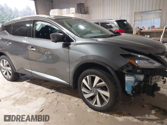 2019 Nissan Murano SL with VIN 5N1AZ2MS6KN143523, listed as a IAAI auction lot 41212120 with 99,812 mi miles and . Bid and sale history available at DreamBid. Image 1.