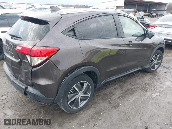 2022 Honda HR-V EX with VIN 3CZRU6H53NM716534, listed as a IAAI auction lot 41046653 with 21,533 mi miles. Bid and sale history available at carsss.com. Image 4.