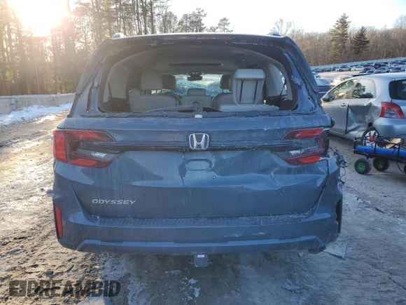 2025 Honda Odyssey EX-L with VIN 5FNRL6H69SB002182, listed as a Copart auction lot 44085465 with Not Provided miles and Salvage Title. Bid and sale history available at carsss.com. Image 6.