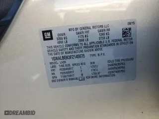 2015 Chevrolet Equinox LT with VIN 1GNALBEK3FZ145675, listed as a Copart auction lot 46952585 with 168,891 mi miles and Salvage Title. Bid and sale history available at carsss.com. Image 13.