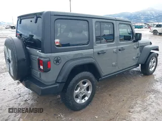 2021 Jeep Wrangler Unlimited Willys with VIN 1C4HJXDN6MW664417, listed as a IAAI auction lot 41598605 with 37,963 mi miles and . Bid and sale history available at DreamBid. Image 4.