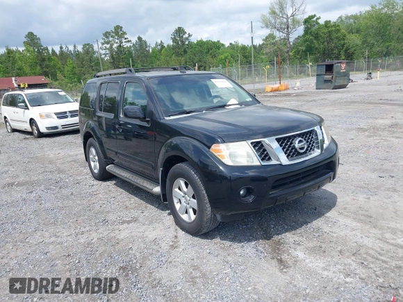 2008 Nissan Pathfinder S with VIN 5N1AR18U98C640561, listed as a IAAI auction lot 42126104 with 233,243 mi miles. Bid and sale history available at carsss.com. Image 1.