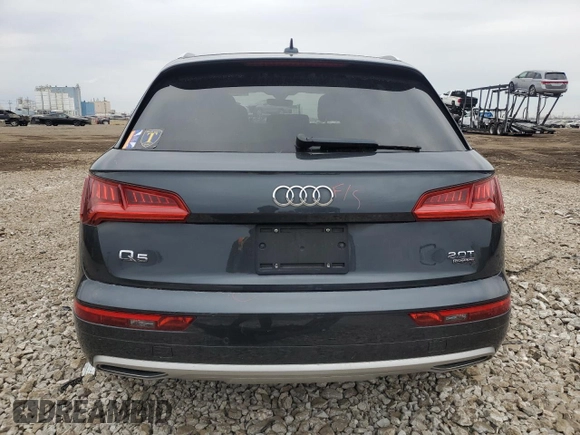 2018 Audi Q5 Premium Plus with VIN WA1BNAFYXJ2020219, listed as a Copart auction lot 48927795 with 52,592 mi miles and Salvage Title. Bid and sale history available at carsss.com. Image 6.