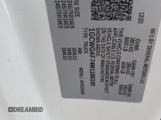 2021 Chevrolet Express Cargo с VIN 1GCWGAF74M1188330, выставлен на аукционе Copart как лот 62999155 с пробегом 244 155 миль миль и Чистый • Clean title. История ставок и продаж доступна на DreamBid. Изображение 12.