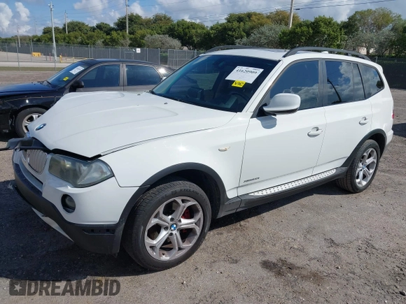 2010 BMW X3 xDrive30i with VIN WBXPC9C47AWJ36653, listed as a IAAI auction lot 41620909 with 126,642 mi miles. Bid and sale history available at carsss.com. Image 2.