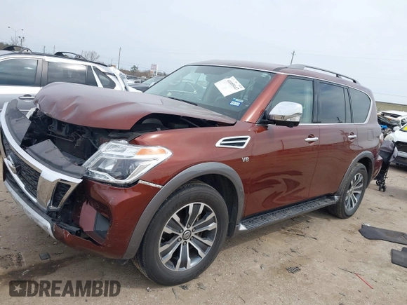 2018 Nissan Armada SL with VIN JN8AY2ND2J9051196, listed as a IAAI auction lot 41689147 with 184,547 mi miles and . Bid and sale history available at DreamBid. Image 2.